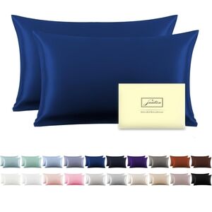 Satin Pillowcase Set - Navy Blue